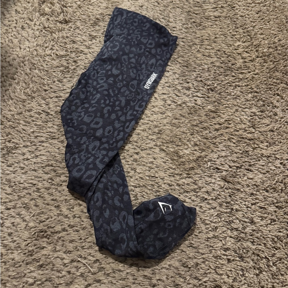 Gymshark black cheetah leggings - medium